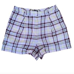 rag & bone pink plaid high rise shorts size 6
